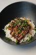 BRAISED EGGPLANT DONBURI