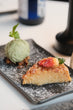 COCONUT PIE WITH GREEN TEA ICE CREAM