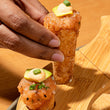 CRISPY WONTON SALMON CONES